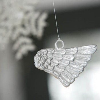Sterling Silver Angel Wing Ornament