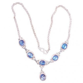 Sterling Silver Moonstone Necklace, Nepal