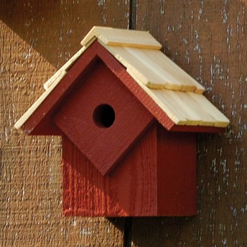 Summer Home Bird House, red