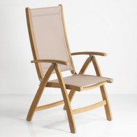 Teak Wood Sling Reclining Chair
