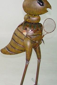 Tennis Player Cricket Garden Decor