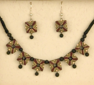 Terracotta Shield Necklace Set