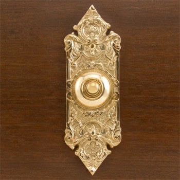 Vierges Doorbell, polished brass