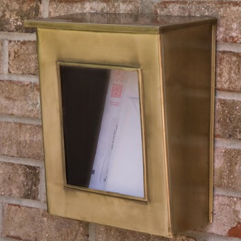 Viewing Panel Brass Mailbox