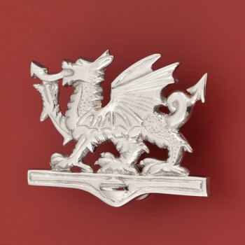 Welsh Dragon Door Knocker, chrome