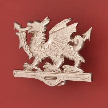 Welsh Dragon Door Knocker, nickel