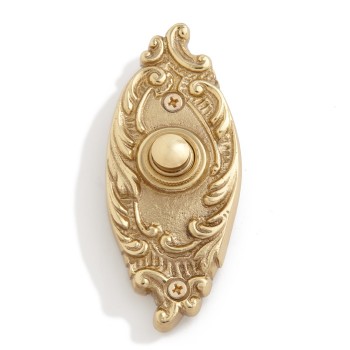 Whimsical Brass Doorbell, polished brass