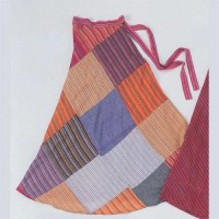 Wrap-Around Stripe Print Skirt, Nepal