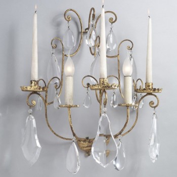 2 Light Bohemia Sconce with Candles