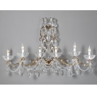 6 Light Sconce with Crystals Article 8012