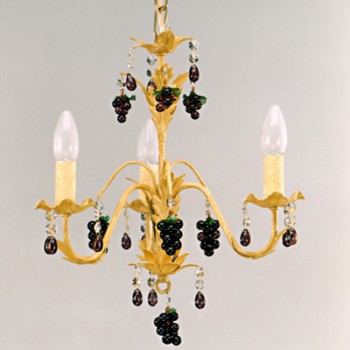 Article 100 3 Light Chandelier with Grapes