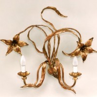 Article 1970 Forged Lily Sconce