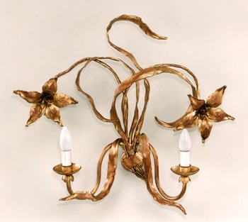 Article 1970 Forged Lily Sconce