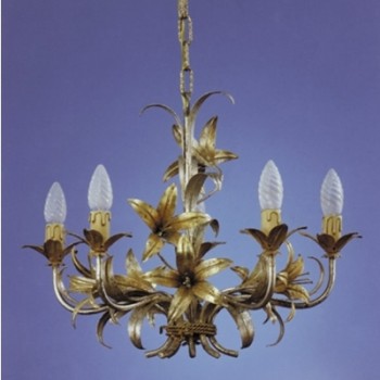 Article 8026 Chandelier with Lily Flowers