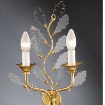 Article A5 Sconce with Crystal Leaves