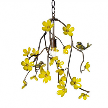 Bird and Blossom Chandelier 19 inches x 20 inches