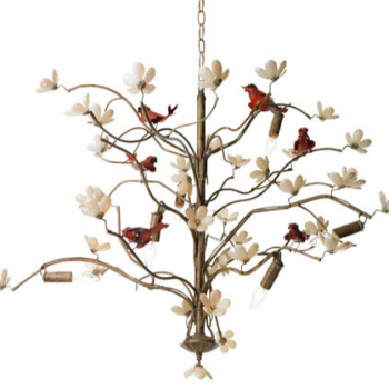 Bird and Blossom Chandelier 36 inches x 28 inches