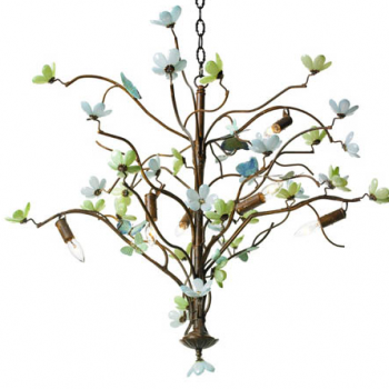 Butterfly and Blossom Chandelier 36 inches x 28 inches