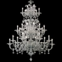 Classic Clear Murano Glass Chandelier