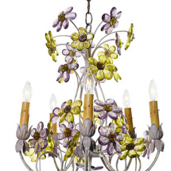 Crystal Petal Chandelier 23 inches x 27 inches
