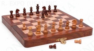 Folding Wooden Chess Set 8 inches