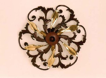 Forged Flower Ceiling Lamp with 3 Light