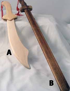 Hand-Carved Wood Swords