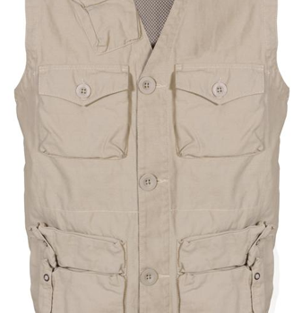 Khaki Cotton Twill Survival Vest