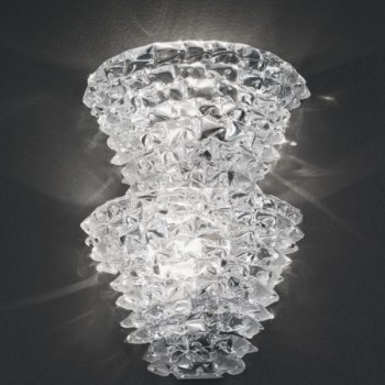 Double Murano Ice Glass Sconce