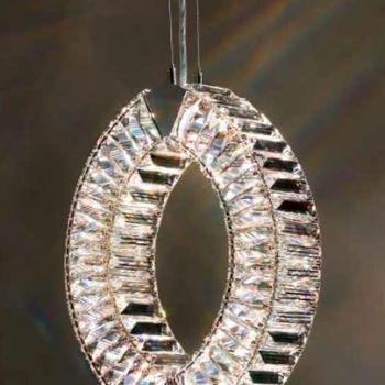 Faceted Swarovski Crystal Ellipsis Light