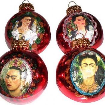 Painted Frida Ornaments