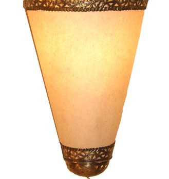 15in Brass & Soft White Paper Lantern