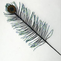 Beaded Peacock Feather