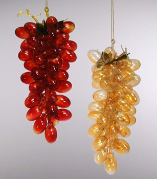 Glass Grape Bunch Ornament