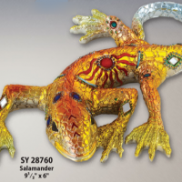 Mosaic Salamander Figurine