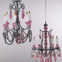 Pink Champagne Chandelier Ornaments