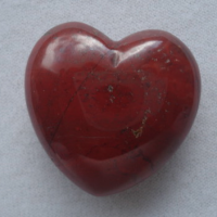 Red Jasper Heart Charm