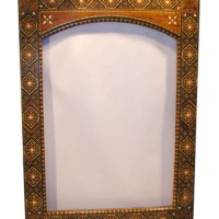 36in Curve Top Mosaic Mirror