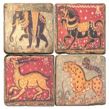 Animals of India Terracotta Tiles
