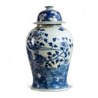 Blue and White Ceramic Ginger Jar