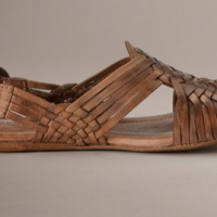 Brown Leather Huarache Sandal