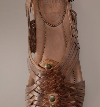 Brown Leather Huarache Sandal, detail