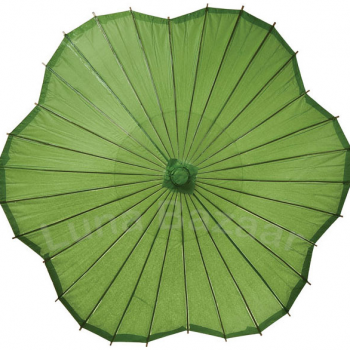 Green Blossom Rice Paper Parasol