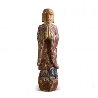 Hand Carved Monk Statue