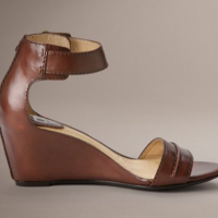 Handmade Leather Wedge Heels, detail