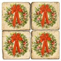 Holiday Wreath Terracotta Tiles