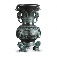 IndoorOutdoor-Cast-Metal-Vase