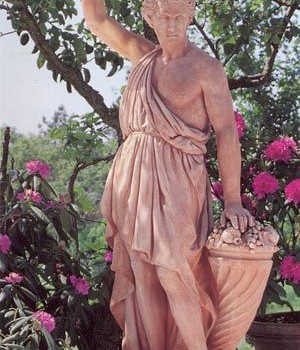 Italian Terracotta Grape Harvest Statue