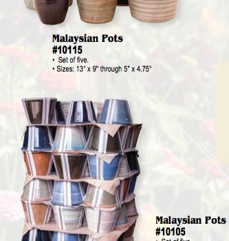 Malaysian Flower Pots