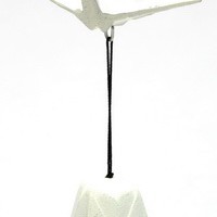 Origami Crane Windchime, white